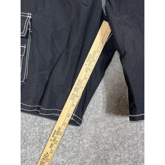 Old Navy Mesh Lined Cargo Board Swim Shorts Mens Size Small Black‎ Pockets - Picture 7 of 7